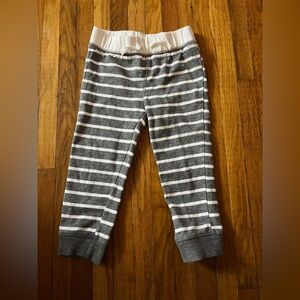 Carter's 24M Gray and White Striped Pants
